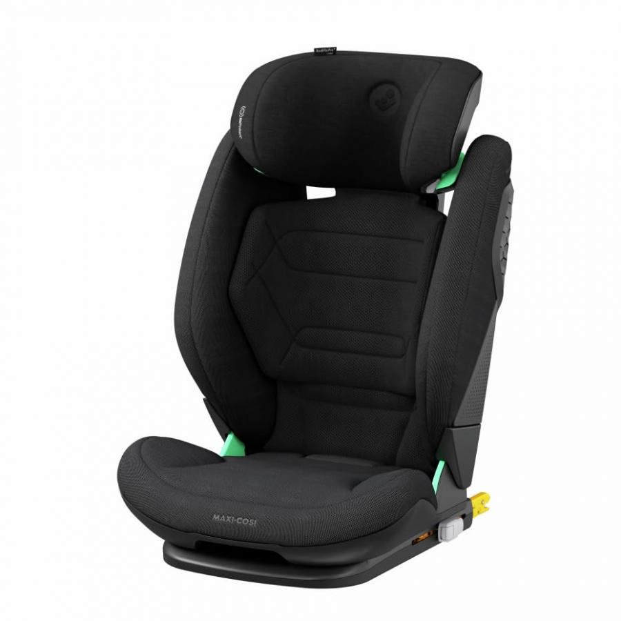Maxi-Cosi RodiFix Pro² i-Size, ISOFIX Seggiolino Auto, 3 posizioni, 3,5-12 anni, 100-150 cm, ClimaFlow, Altezza Regolabile, Protezione Impatti Laterali G-CELL, Authentic Black