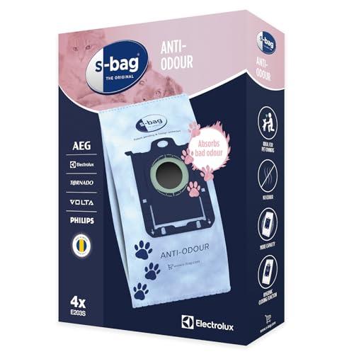Electrolux E203S Sacchetti per Aspirapolvere – Confezione da 4 Pezzi – Compatibili con Electrolux, AEG, Tornado, Volta – Alta Filtrazione con Tecnologia s-bag