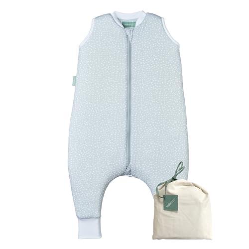 molis&co - Sacco Nanna con piedini - Sacco nanna invernale per Bambini - Sacchi Nanna 2.5 tog con piedini - 100% Cotone (Oeko-TEX 100) - Grey Print (3 anni)