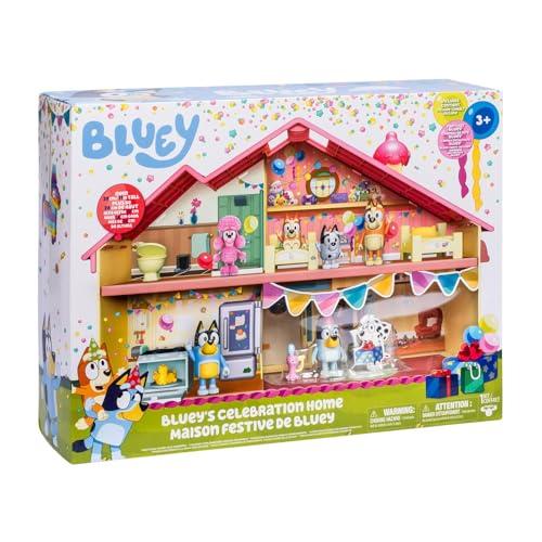 Rocco Giocattoli | Celebration Home di Bluey - il Playset della casa delle Feste di Bluey con Action Figures accessori e adesivi