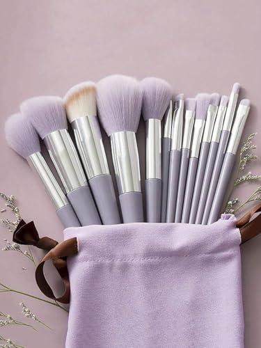 Set di 13 pennelli da trucco morbidi e soffici professionali per fondotinta in polvere, ombretto, kabuki, strumento di bellezza con borsa, spugna per trucco, regalo di bellezza per principianti