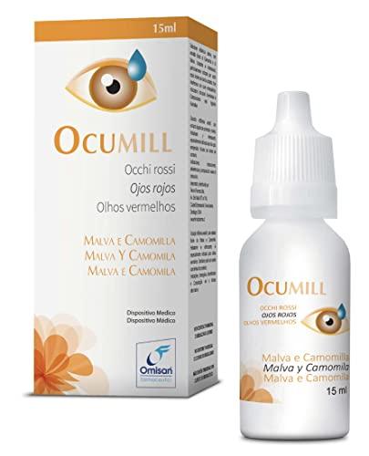 Ocumill 3 in 1 - Rinfresca, idrata e dona sollievo agli occhi rossi. Gocce oculari con estratti naturali di Camomilla e Malva - 15 ml