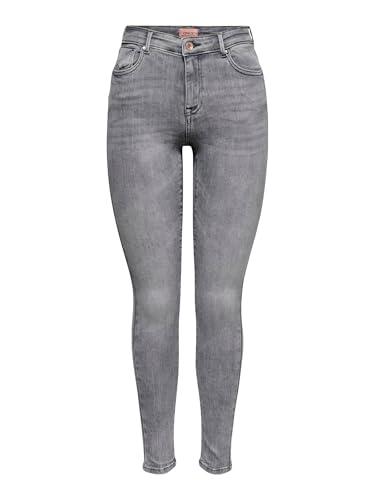 ONLY Jeans da Donna Skinny Fit ONLPower Life Mid Push Up, Grigio Denim., M