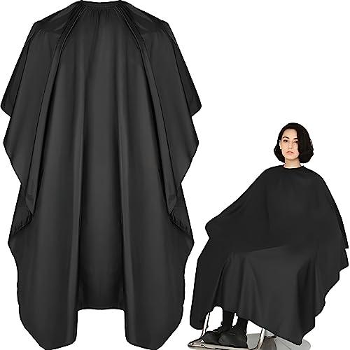 Retoo Mantella da parrucchiere professionale con chiusura con coulisse in nylon per donna Uomo Bambini Mantellina per taglio capelli taglia universale antispruzzo per taglio capelli