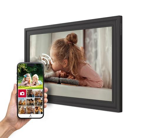 THOMSON Cornice Fotografica 15 pollici - 39,6 cm, 1920 x 1080 FHD IPS, Touchscreen, Memoria 32 GB, Rotazione Automatica, Connessione Multi-Utente, WLAN, Supporto da Tavolo o Montaggio a Parete