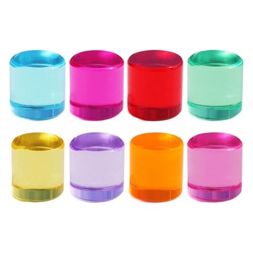 TAIZhiChen Set di 8 Blocchi Da Costruzione Arcobaleno, Strumento di Impilamento, Regalo Ideale per Bambini, Giocattolo Educativo Liscio, Cilindri di Pietre Prezi, come descritto, 2.5 Cm