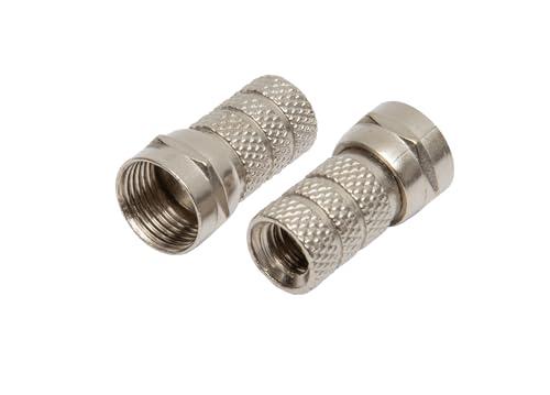 NVS Coppia connettori tipo F spine satellitari spinotti antenna tipo F diametro 5 mm