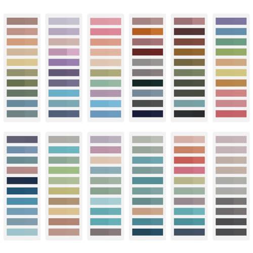 2400 Pezzi Segnapagina, 12 Stili Sticky Notes Adesive Scrivibili Sticky Notes Trasparenti Colorati Schede Marker Adesive per Ufficio Scuola Segnapagina Pennarello Appiccicoso