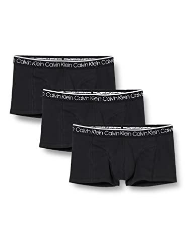 Calvin Klein Surge Low Rise Trunk 3pk, Boxer Uomo, Black W/ Black Wb, L (pacco da 3)