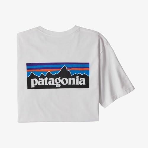 Patagonia P-6 Logo Responsibili-Tee, T-Shirt Uomo, Bianco, S