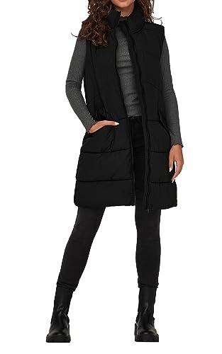 ONLY Onlmatilde Long Waistcoat Otw Noos Gilet, Schwarz, S Donna