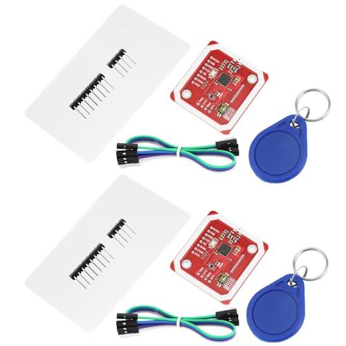 QWORK® 2 Pezzi PN532 NFC RFID V3 Modulo Kit, Reader/Lettore NFC e RFID con Supporto I2C, SPI e HSU