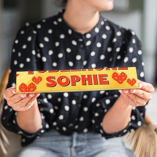 Toblerone Love personalizzato con nome – Regalo San Valentino - Barretta di cioccolato al latte con miele e mandorle, L 360 g