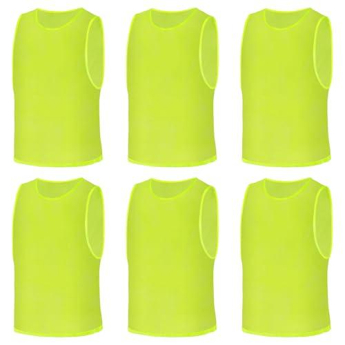 AUYAO Pettorine da Allenamento, Pettorine per Allenamento a Squadre, Casacche Calcio Gilet da Allenamento, Scrimmage Formazione Gilet Sports Bibs, Mesh Scrimmage Gilet Traspirante-Bambini
