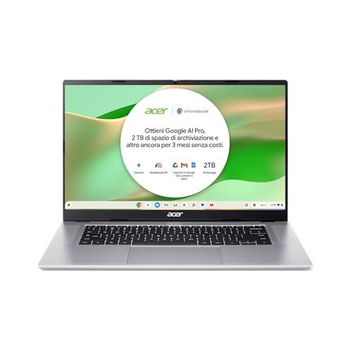 Acer Chromebook 315 + Mouse Wireless, Ram 4 GB DDR5, eMMC 64 GB, Display 15.6