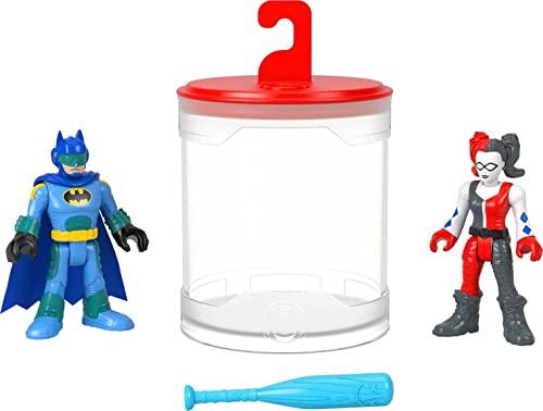 Fisher-Price Imaginext DC Super Friends, Batman Toys, set di 3 personaggi che cambiano colore con Harley Quinn per bambini in età prescolare dai 3 anni in su