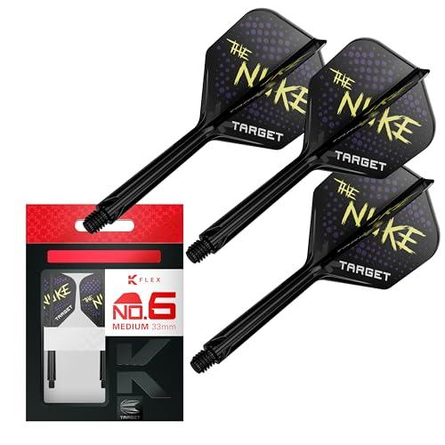 Target Darts Luke Littler K Flex Alette e Sistema di Aste, No.6 (Medio, 33mm) | Confezione da 3 Alette Kflex all in One, The Nuke Player Edition Accessori Freccette | Freccette K-Flex