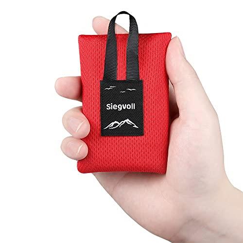 Siegvoll Mini Coperta da Spiaggia Portatile 140 x 110 cm Tappetino da Picnic Pocket Portatile Coperta da Picnic Piccola Tappetino da Spiaggia per Campeggio, Trekking, Montagna, Viaggi (Nero)