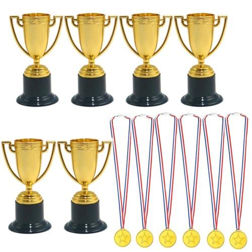 JZK Trophy Cups, Coppe Trofeo Gioventù Unisex, Oro, Taglia Unica