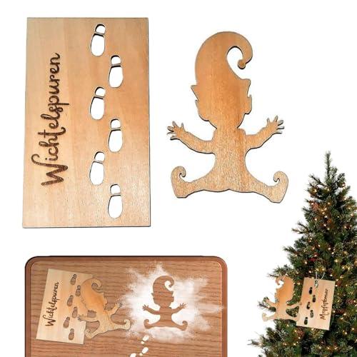 Gxlaihly Impronte di stencil di Gnome Accessori per porte di Gnome Accessori per Gnomi Accessori per Gnomi di Natale Stampo per impronte Casa di Gnomi Accessori per porte di Gnome Stencil per impronte