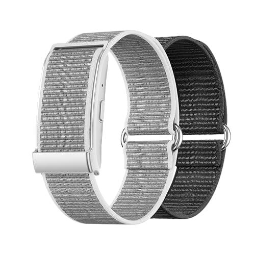 Nilox ONAIR, Screenless Smart Band Fitness, Monitoraggio 24/7 Salute e Attività, Design Minimal, Batteria a Lunga Durata, con Coaching intelligente, Dispositivo Grigio, Cinturini Grigio e Nero