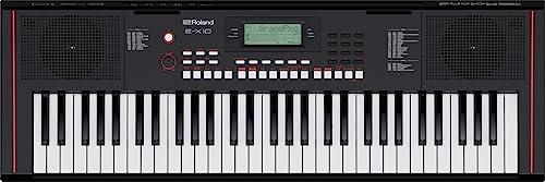 Tastiera Roland E-X10 | Piano a 61 Note Ideale per i Principianti e le Lezioni | Oltre 600 Suoni | Sistema di Speaker Stereo | 140 Brani Interni | Controllo MIDI tramite la Porta USB