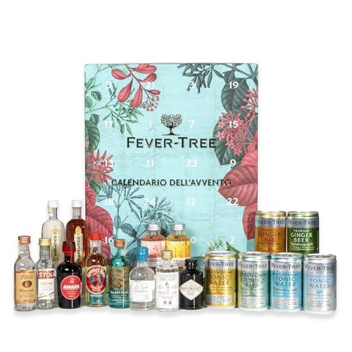 Fever-Tree Calendario dell' Avvento - 24 caselle contenenti 12 lattine da 150 ml di Fever-Tree e 12 mini-size da 50 ml di diversi brand di spirits