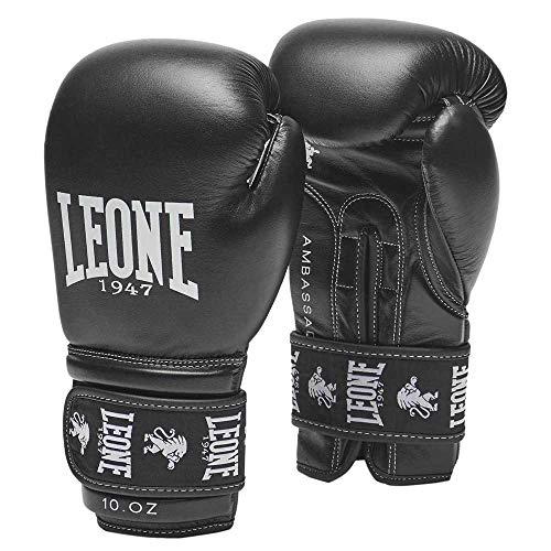 LEONE 1947 Ambassador, Guantoni da Boxe Unisex Adulto, Nero, 12oz