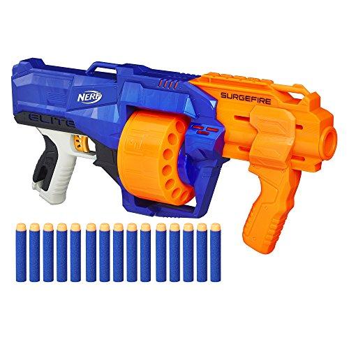 Hasbro Nerf E0011EU4 N-Strike Elite SurgeFire, Blaster con 15 dardi, Eta 8 + anni