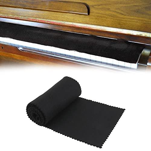 Tastiera Pianoforte Parapolvere, Copritastiera Pianoforte Panno, Soft Piano Keys Cover Protettiva Cover, Pulizia del Pianoforte o della Tastiera, 125 x 15 cm