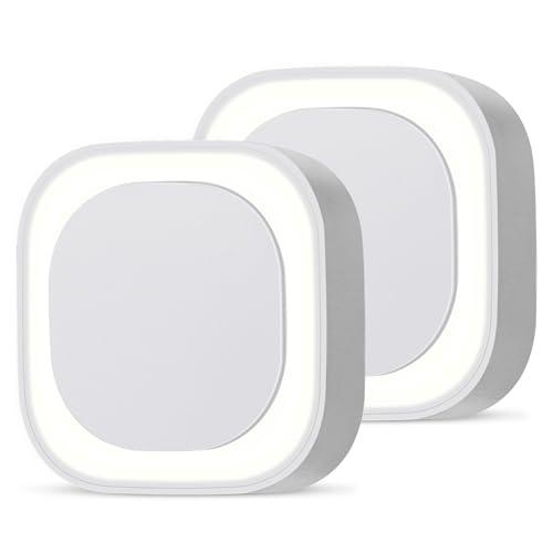 YUNLEX Presa di Luce Notturna con Sensore Crepuscolare, Luce Notturna Bambini 3 livelli di luminosità regolabile per Camera dei Bambini, Bagno, Corridoio, Cucina, Scale, Bianco