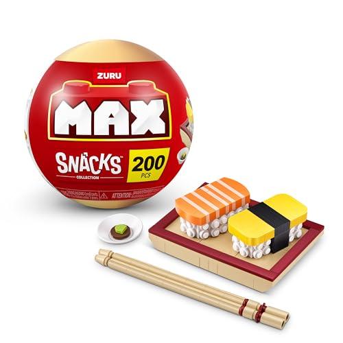 Collezione di mattoncini MAX Premium Snacks (fino a 200 pezzi, 6 da collezionare). Costruisci, colleziona e mostra la tua collezione di Snack deliziosi!