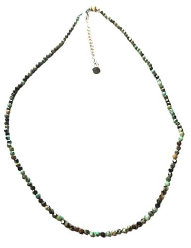 Collana Girocollo Regolabile in Pietre Naturali Estiva Idea Originale e Brillante per Regalo Donna Ragazza Turchese Africano