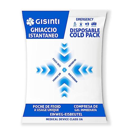 Gisinti Busta Ghiaccio Monouso Sacco Gelo Sportivo Ghiaccio Secco Istantaneo Made In Italy Ghiaccio Sintetico in PE Confezione da 100 Pezzi