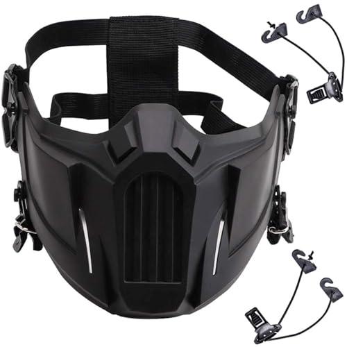 Lishuyeh Maschera softair Paintball Mezza maschera facciale Maschera tattica antiappannamento Protezione per Halloween Cosplay Movie Props Paintball CS Game Caccia e altre attività all'aperto