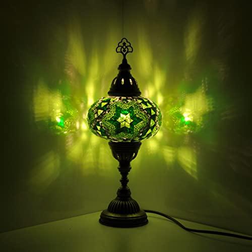 10 Variante Mosland Home Lampada Turca Lampade da Tavolo a Mosaico | Lampada Marocchina Turca | Lampada da Tiffany a Fatta a Mano | Lampada da Notte da Comodino in Vetro Mosaico con Lampadina a Led