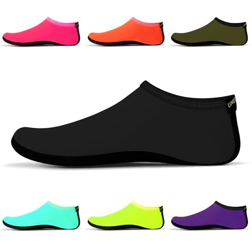 Uncle Paul Calzini da Acqua - Calzini da Interno Unisex a Piedi Nudi Surf Immersioni Pantofole da casa Piscina per Bambini Adulti Nero Taglia UE 36-37 SWA15BKM