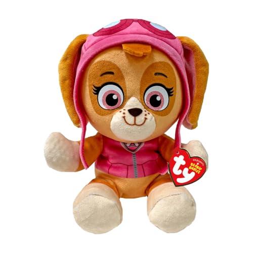 TY - Collezione Paw Patrol, Skye, Tutti gli Eroi della Squadra dei Cuccioli in Versione Floppy, Morbido Peluche da Collezionare, Idea Regalo per Grandi e Piccini - 20 cm - T44023