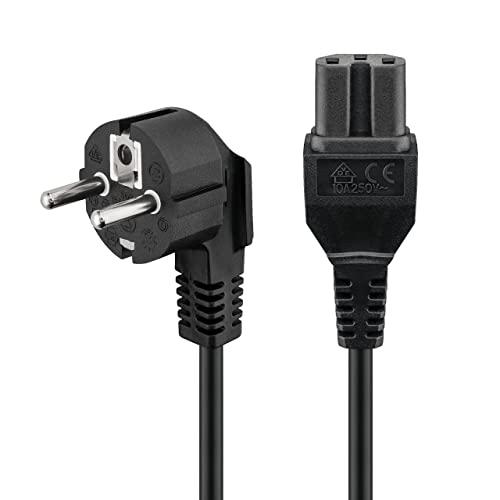 Goobay 93277 Cavo di rete angolato (Schuko a IEC 320-C15) 2 m nero