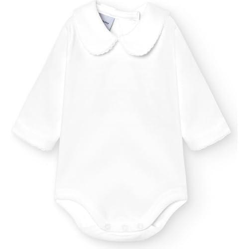 BABIDU Body Neonato a Maniche Lunghe in Cotone 100%, Body Neonato con Collo Elegante, Tessuto Morbido e Traspirante Anallergico per Pelli Sensibili, Abbigliamento Unisex per Neonato e Bambina