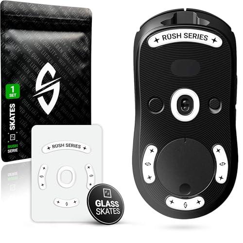 SensoryBoost Set di piedini in vetro Rush per Logitech G PRO Wireless - Ultra veloci e delicati, lucidati, bordi arrotondati, enorme durata - Piedini di ricambio per mouse, pattini - Accessori per mou