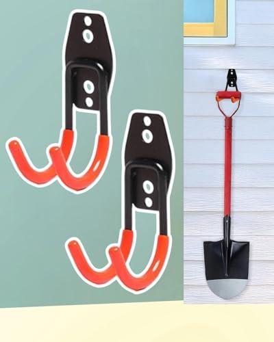 2 ganci da parete sono utilizzati per appendere ganci trasparenti in acciaio resistente, adatti per appendere biciclette, scale, attrezzi da giardino e oggetti di grandi dimensioni in bagni e cucine