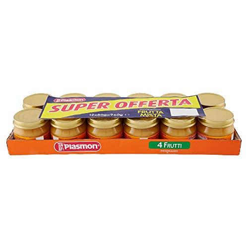 Plasmon Omogeneizzato 4 Frutti 12x80g