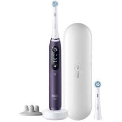 Oral-B iO 8S Violet Spazzolino Elettrico, 2 Testine, 1 Custodia da Viaggio, Progettato da Braun