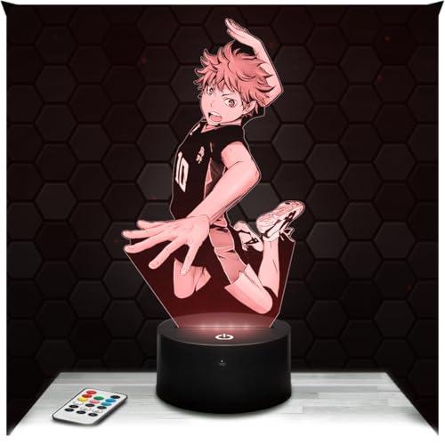 Lampephoto.fr - Lampada 3D Hinata H. Manga Anime, Regalo fan di Manga, Lampada Tattile a LED, Effetto Ologramma 3D, Idea Regalo Natale Compleanno per Ragazzo o Ragazza, Oggetto decorazione camera