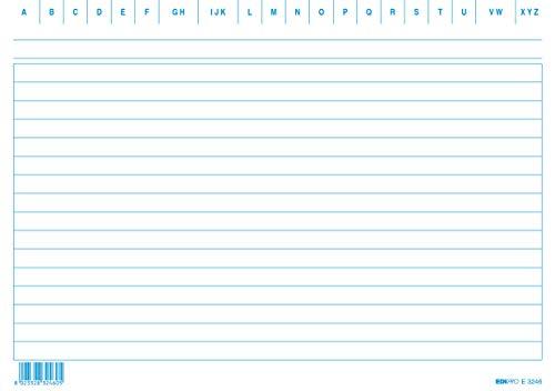 EDIPRO - E3246BL - 100 schede rigate blu f.to 15x21