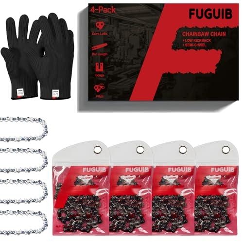 FuGuiB Set di 4 Catene per Motosega da 12 cm (5 pollici), Passo da 1,1 mm (.300