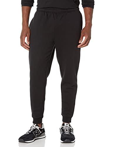 Amazon Essentials Pantaloni Sportivi da Jogging Taglio Rilassato, in Pile, Vestibilità Comoda Uomo, Nero, XL
