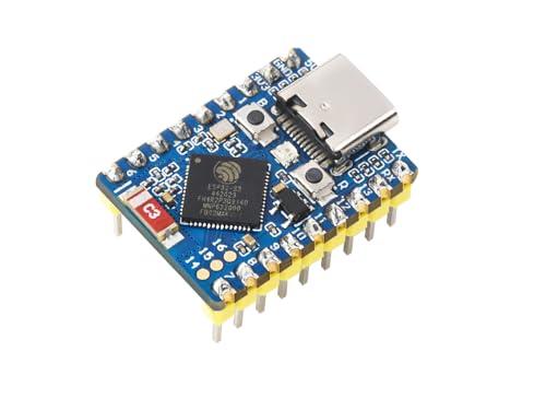 Waveshare ESP32-S3 Mini Development Board(with Pre-soldered Header), ESP32-S3FH4R2 Dual-Core Processor, 240MHz Running Frequency, 2.4GHz WiFi & BT 5, Castellated Module, Suitable for SMD Applications