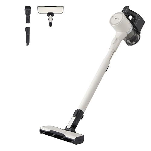 LG CordZero A9K Lite1C, Aspirapolvere senza Fili, Sistema Kompressor, 220W, Autonomia 60 min, Maxi Spazzola Parquet con LED Rivela Polvere, Wi-Fi, 2 Accessori, Filtro 5 Strati, Calming Beige